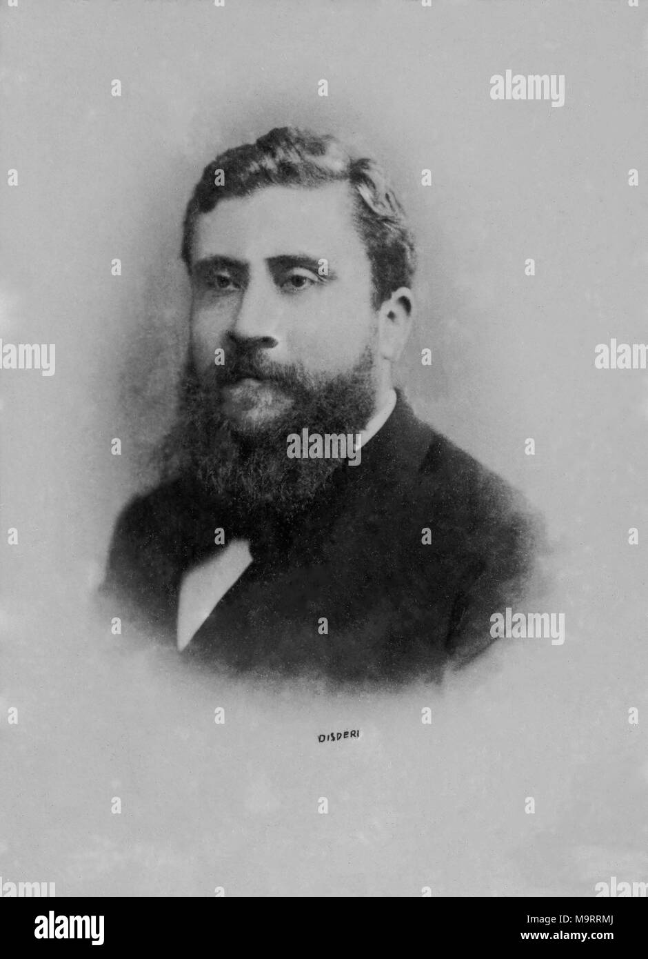 Ritratto di Jean Jaures ( 1859 - 1914 ) - Fotografia di Eugene Disderi ( 1819 - 1889 ) Foto Stock