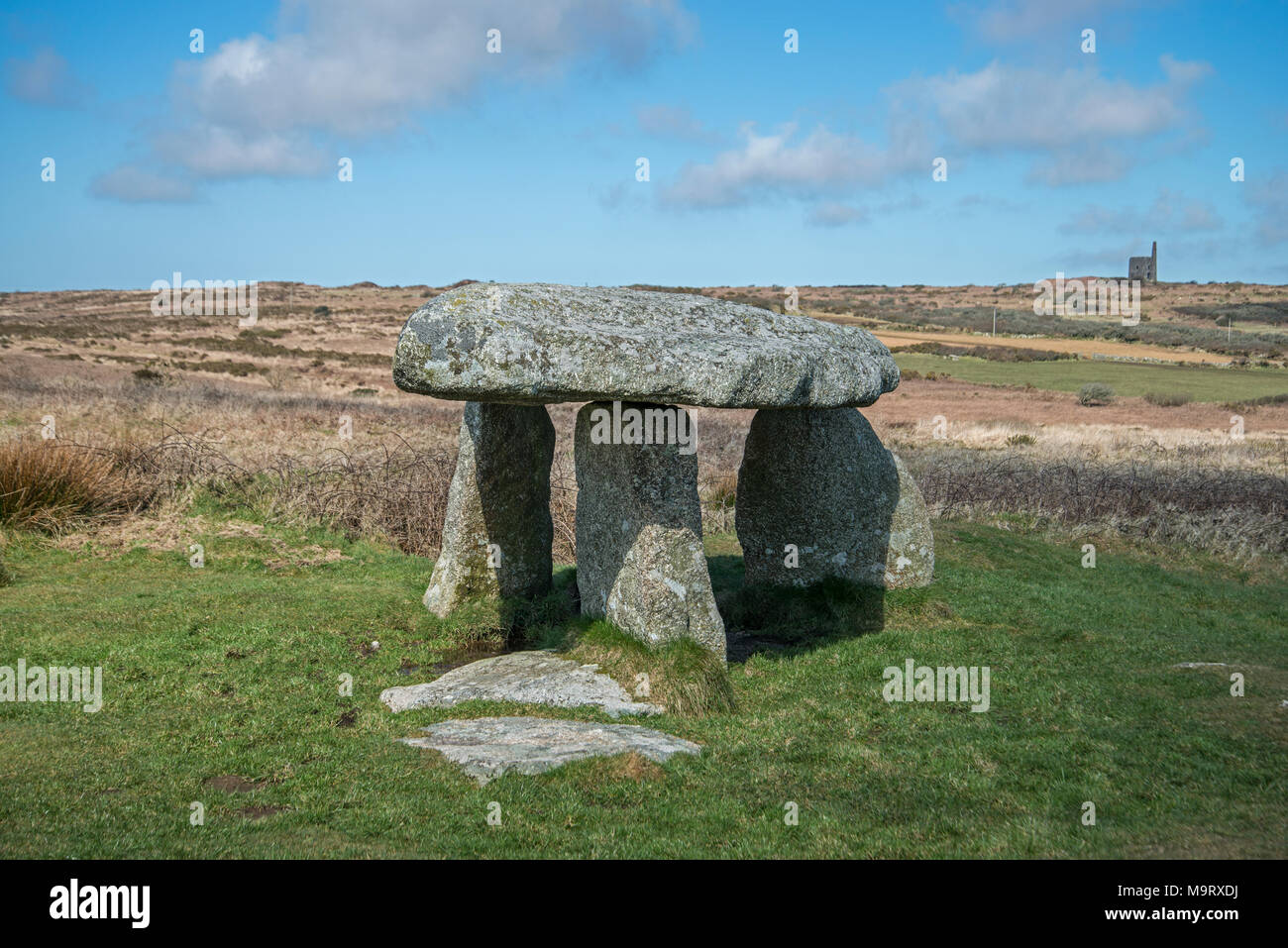 Lanyon Quoit, Cornwall. Tomba Megalitica o Dolmen. Foto Stock