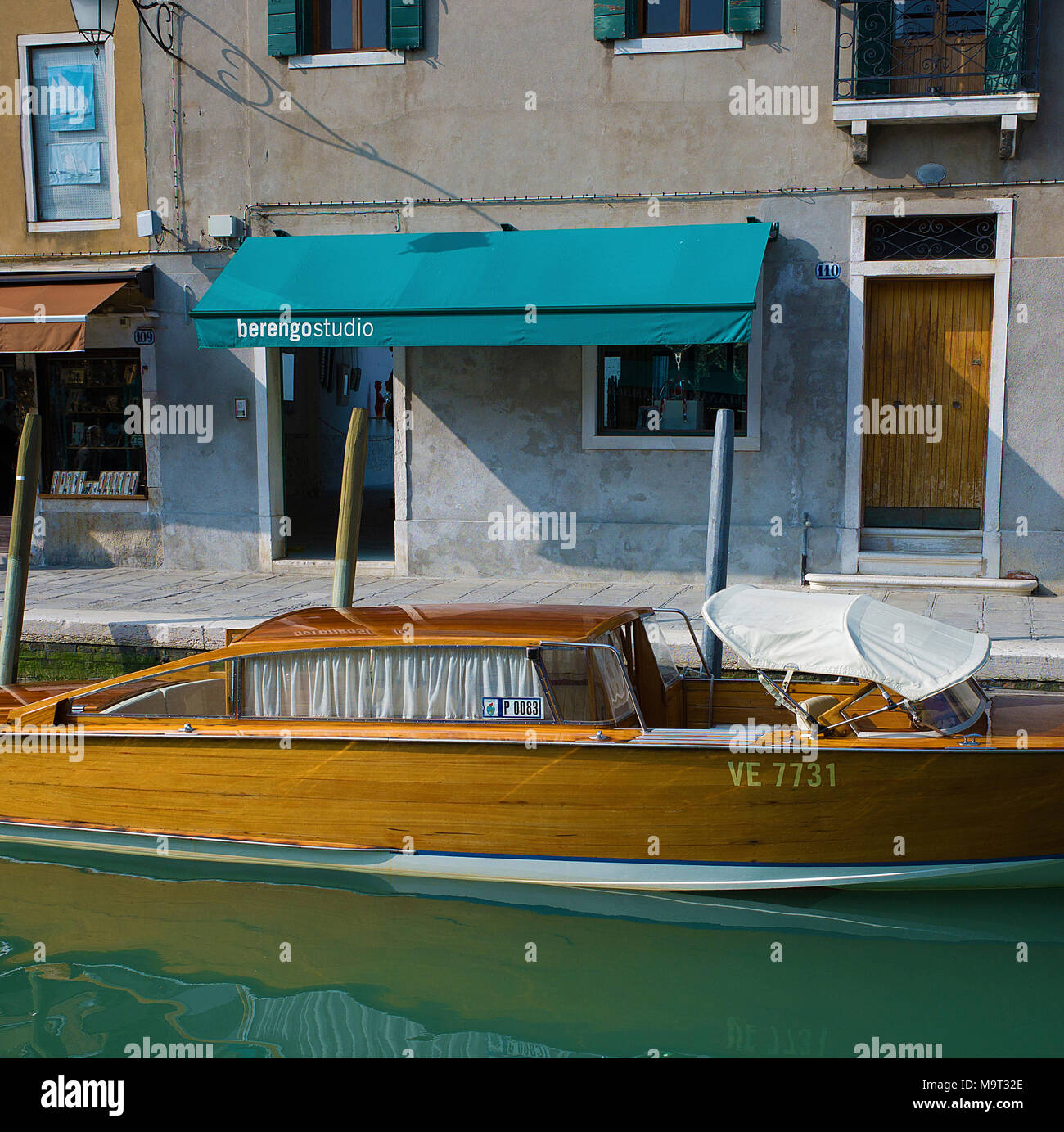 Taxi d'acqua di Venezia. Foto Stock