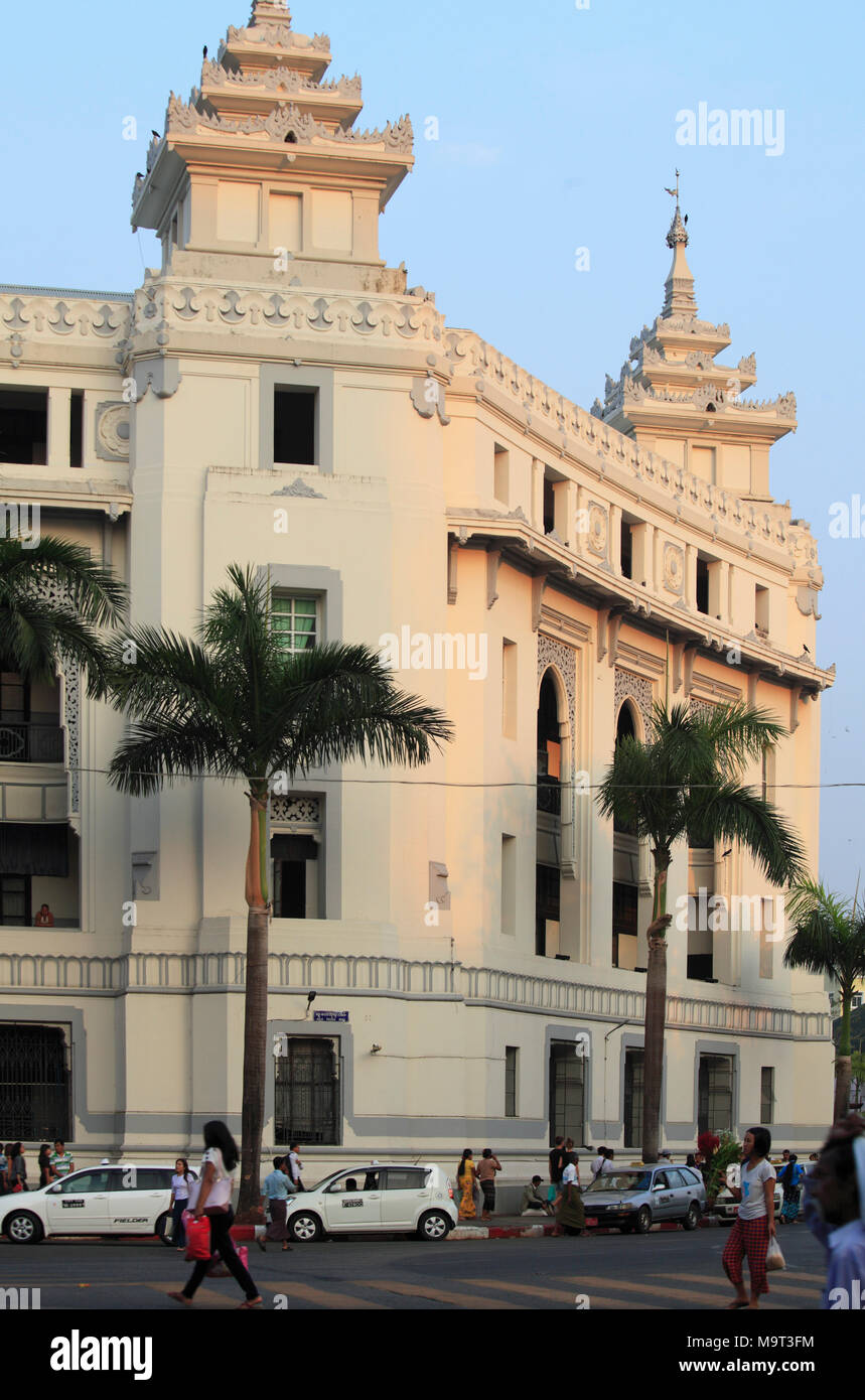 Myanmar Yangon, Municipio architettura storica, Foto Stock