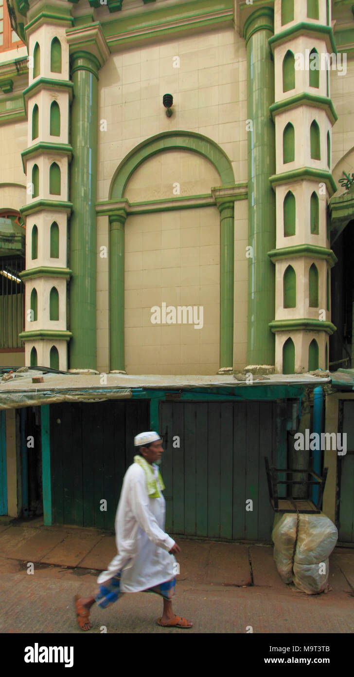 Myanmar Yangon, Surti sunnita moschea Jamah, persone Foto Stock