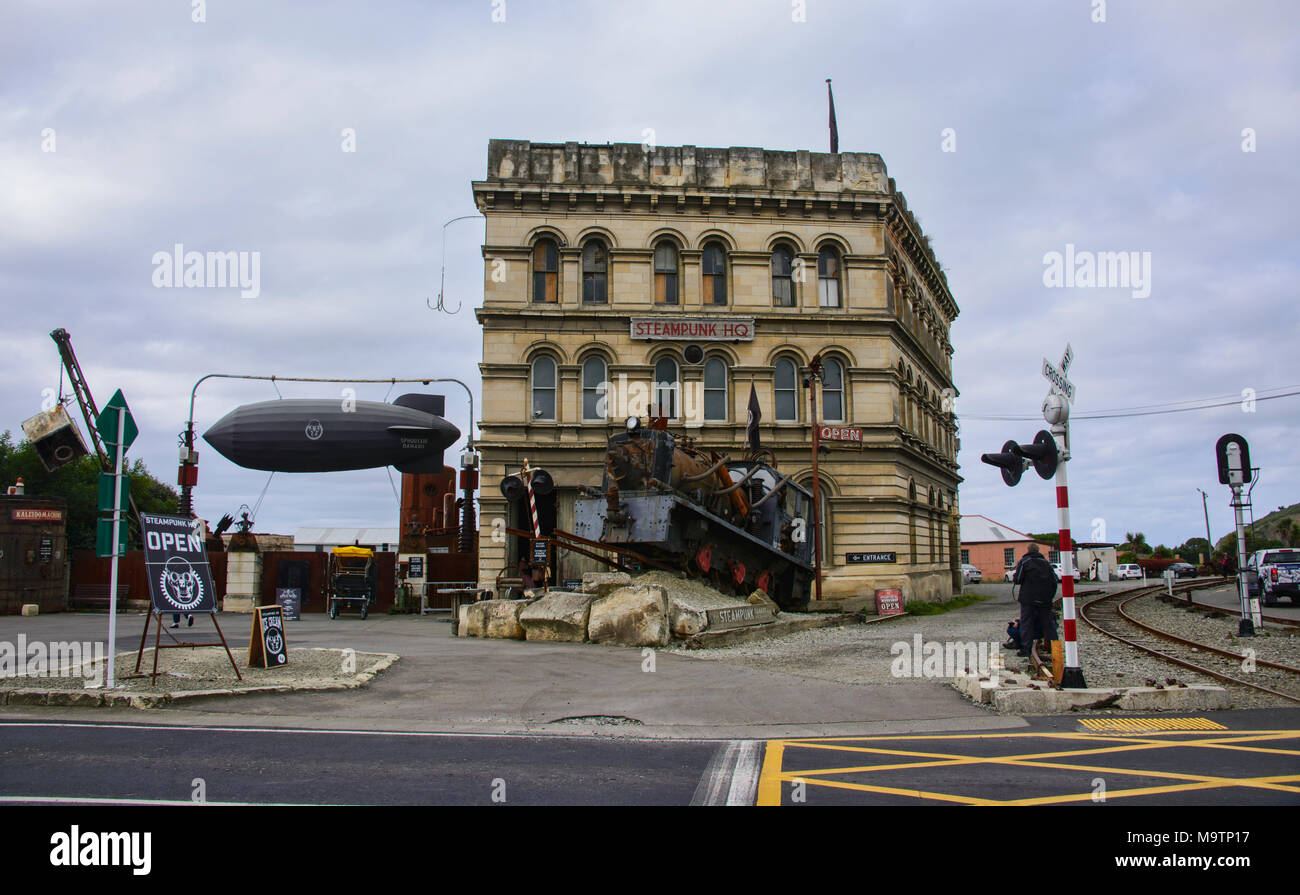 Oamaru storico quartiere vittoriano, Oamaru, Nuova Zelanda Foto Stock