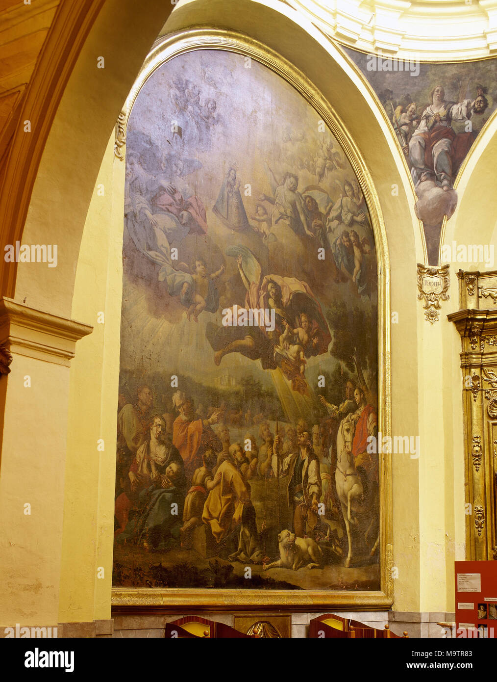 Apparizione della Madonna di Saragozza la Vieja ,1750. Dal Barocco spagnolo pittore Jose Luzan (1710-1785). Chiesa di San Miguel de los Navarros. Saragozza, Aragona, Spagna. Foto Stock