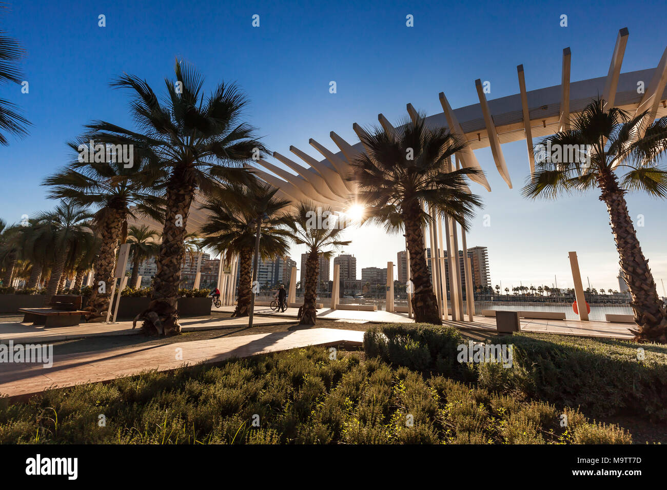 Parque de Málaga Foto Stock