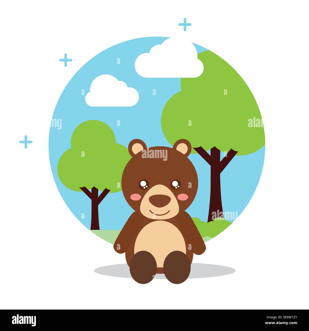 Graziosi animali cartoon Illustrazione Vettoriale
