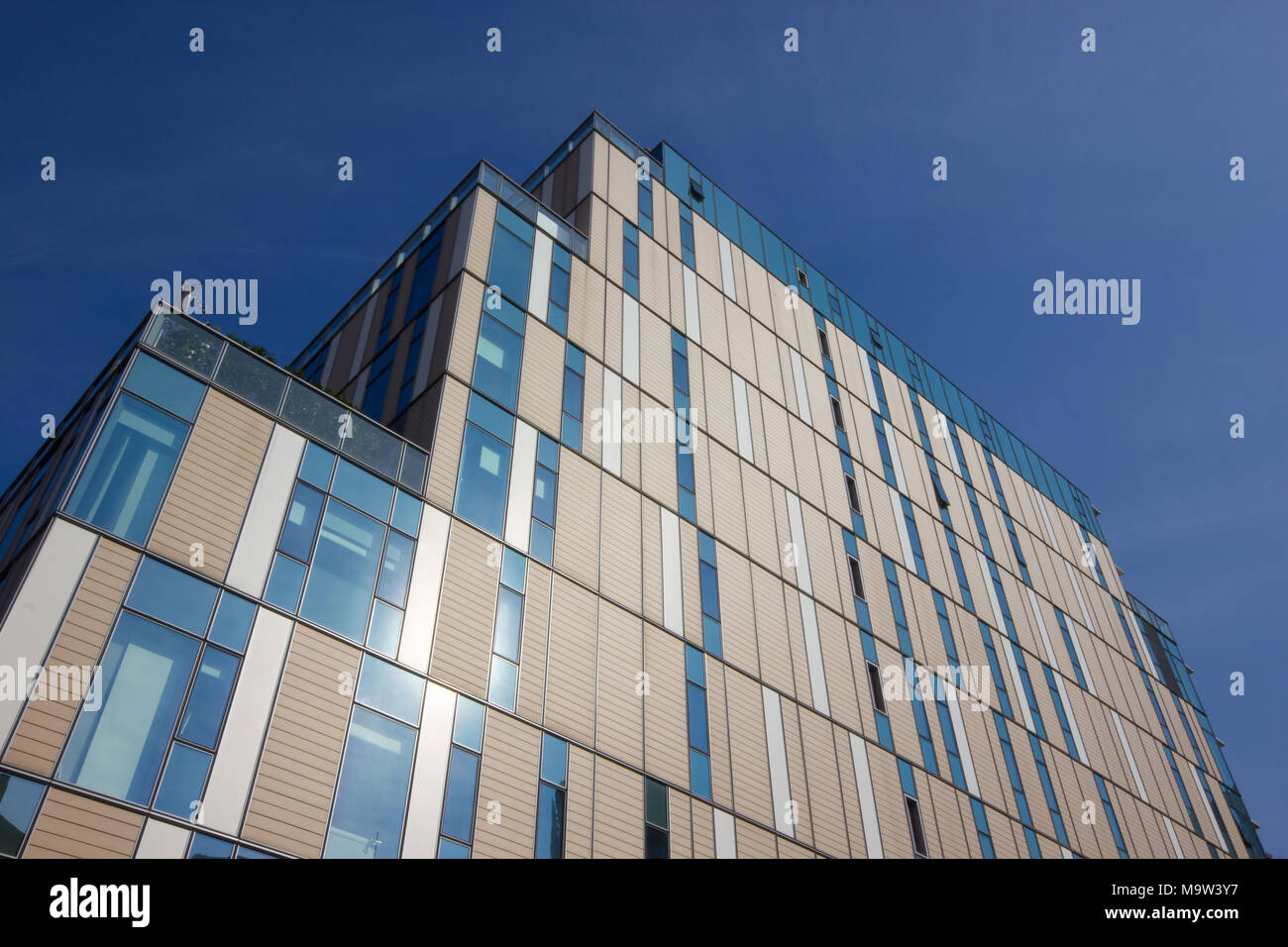 Esterno moderno del Google uffici della sede centrale di Milano, Italia,  contro un cielo blu chiaro Foto stock - Alamy