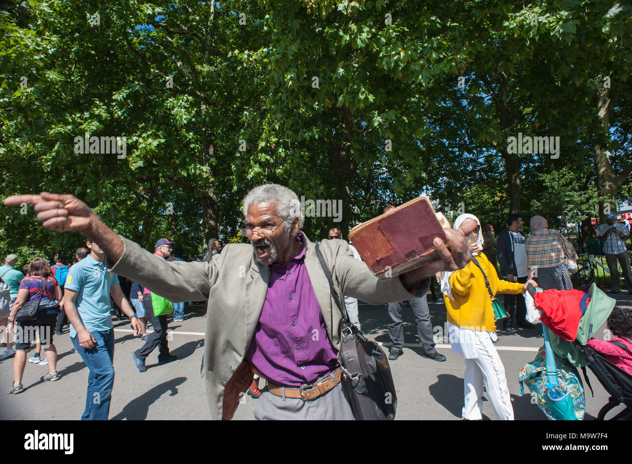 Londra. Speakers Corner, Hyde Park. Regno Unito. Foto Stock