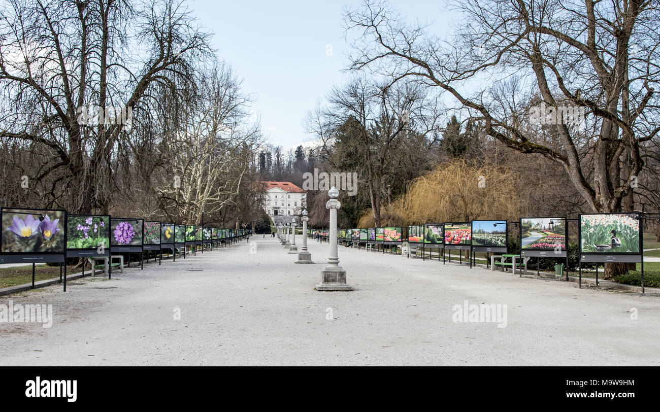 Parco Tivoli Ljubljana Slovenia Foto Stock