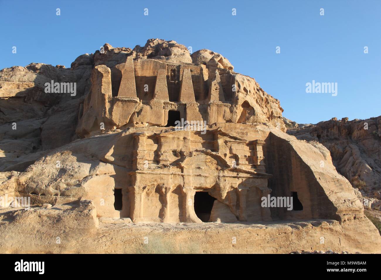 L'Obelisco tomba all'ingresso del sito archeologico di Petra Foto Stock