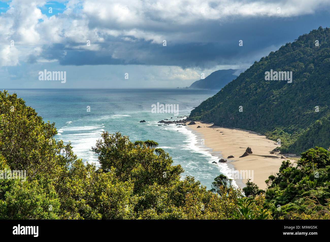 Scotts Beach, Kahurangi National Park, Isola del Sud, Nuova Zelanda Foto Stock