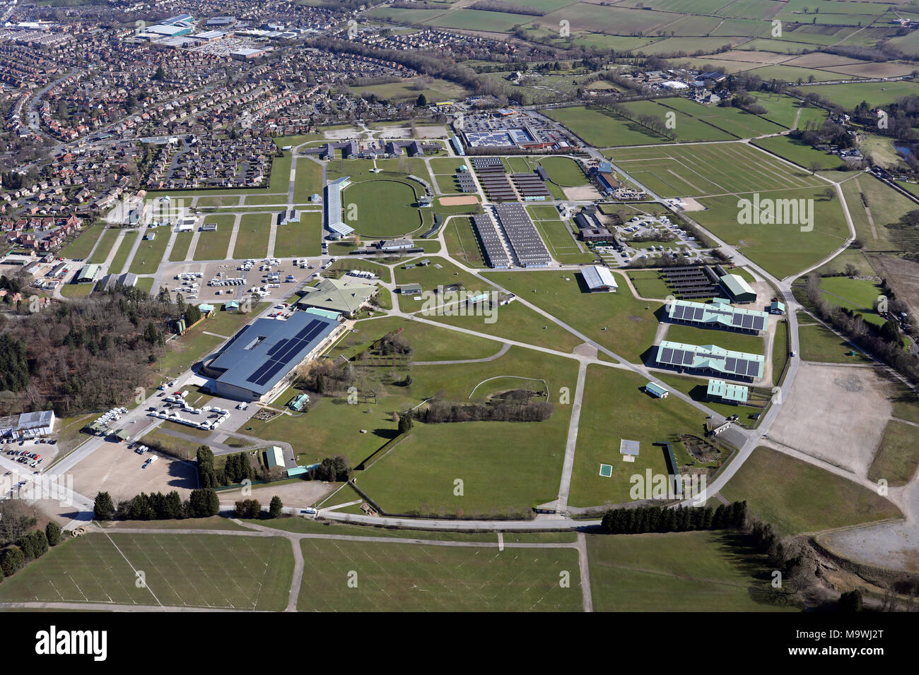 Vista aerea di Harrogate Showground Foto Stock