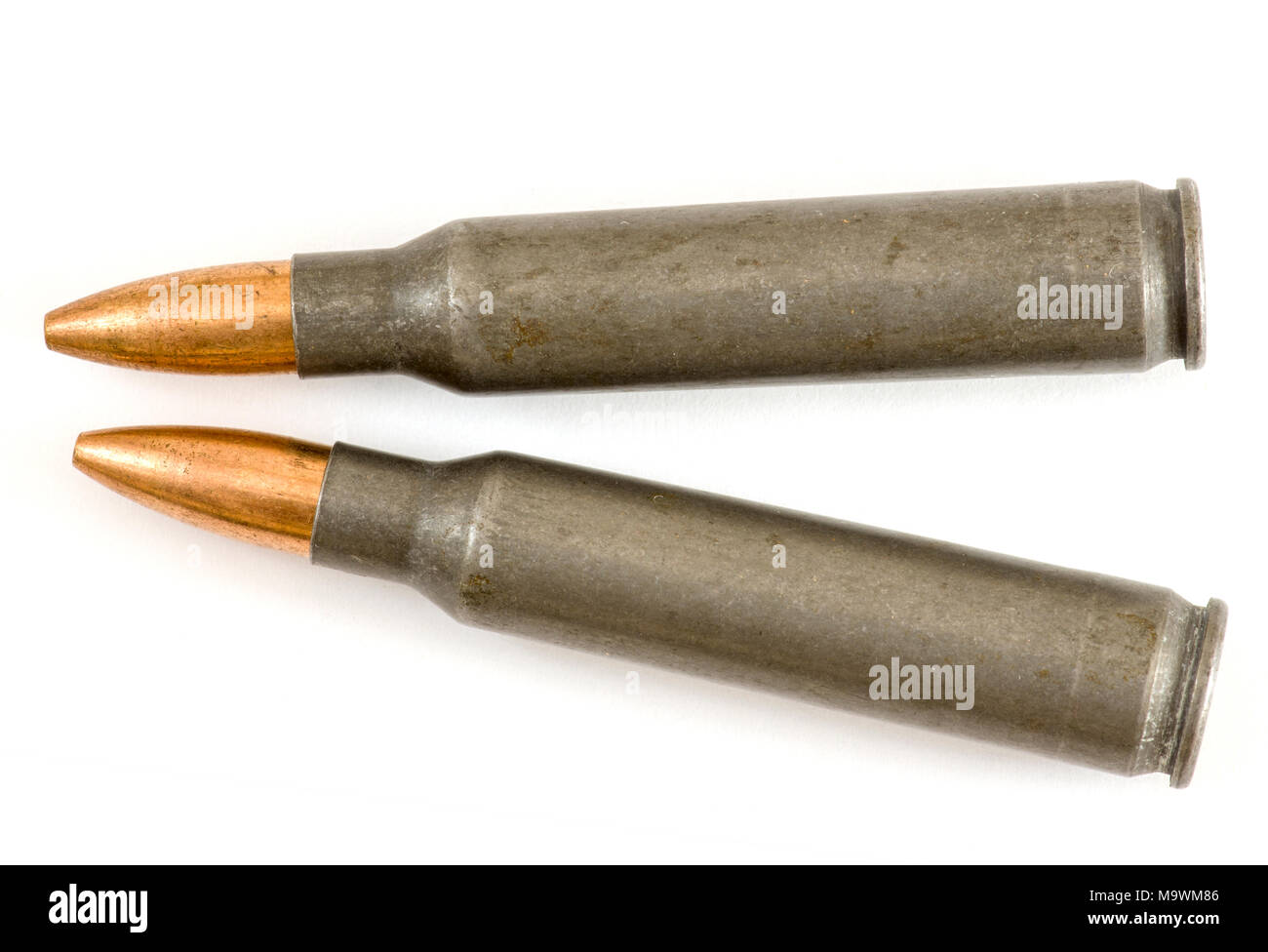 Coppia di 7.62x45mm (.223) arrotonda. Foto Stock