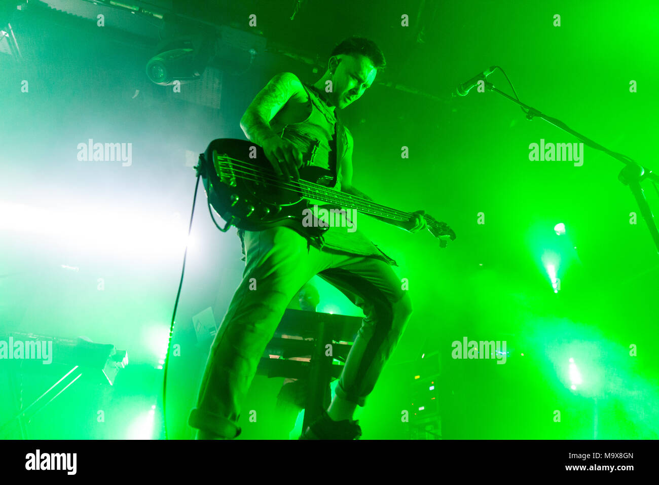 Belfast, Irlanda del Nord, Regno Unito. Il 28 marzo 2018. Gary Numan giocato Belfast Limelight Club come parte del suo tour del Regno Unito foto: Sean Harkin/Alamy Live News Foto Stock