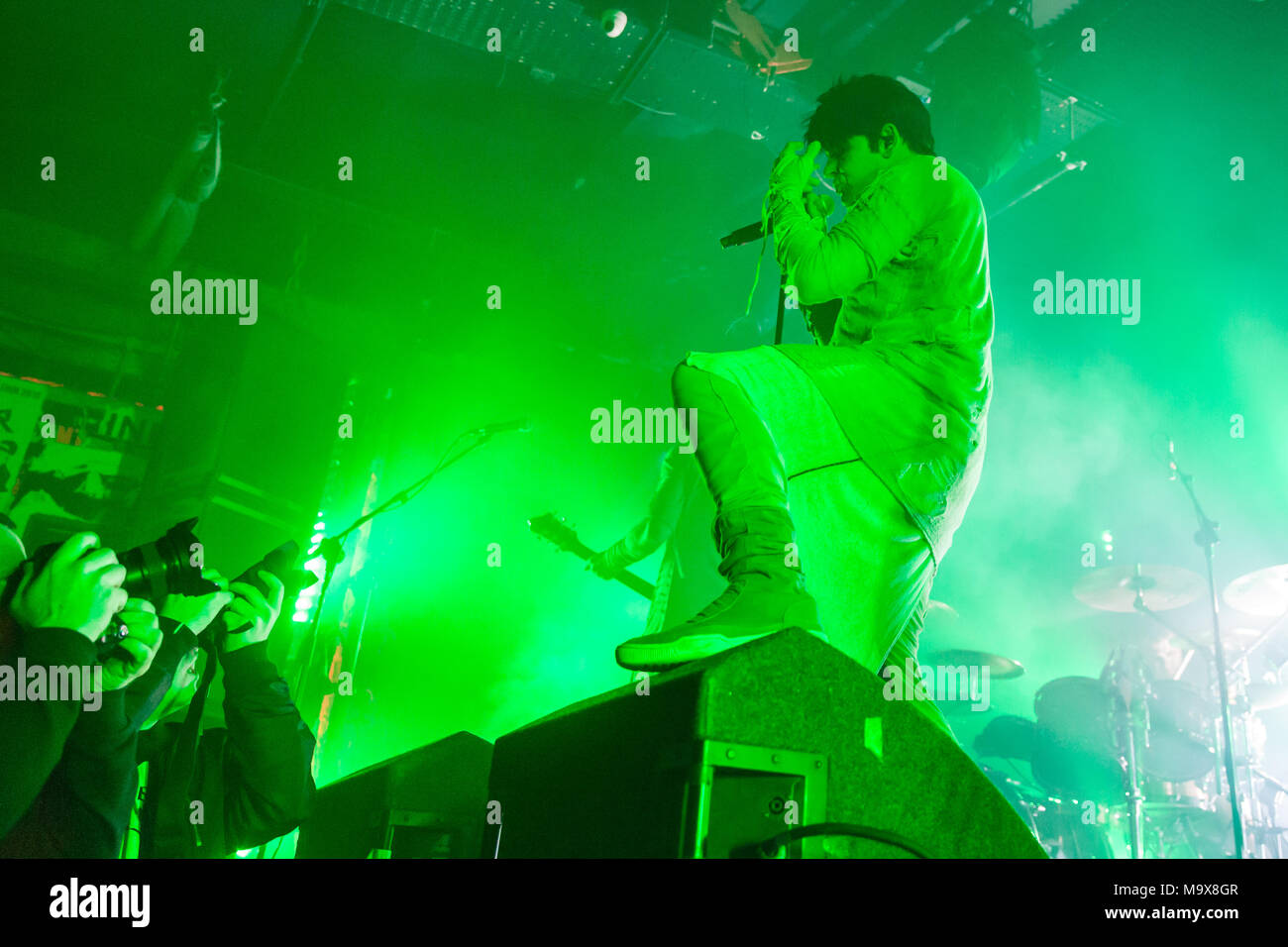 Belfast, Irlanda del Nord, Regno Unito. Il 28 marzo 2018. Gary Numan giocato Belfast Limelight Club come parte del suo tour del Regno Unito foto: Sean Harkin/Alamy Live News Foto Stock