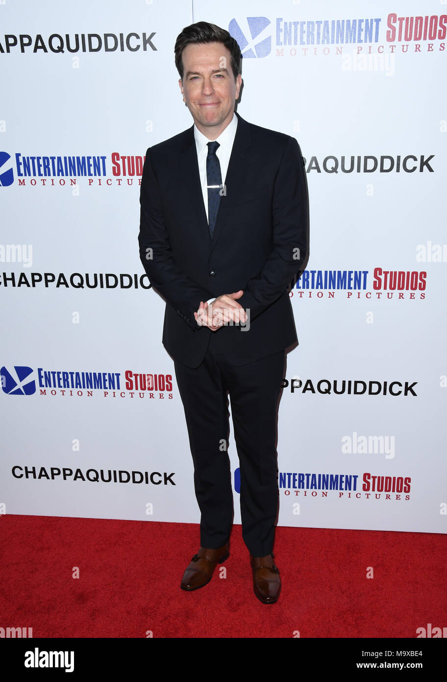 Beverly Hills, CA, Stati Uniti d'America. 28 Mar, 2018. 28 Marzo 2018 - Beverly Hills, la California - Ed Helms. ''Chappaquiddick'' Los Angeles Angeles Premiere detenute al Samuel Goldwyn Theater. Photo credit: Birdie Thompson/AdMedia Credito: Birdie Thompson/AdMedia/ZUMA filo/Alamy Live News Foto Stock