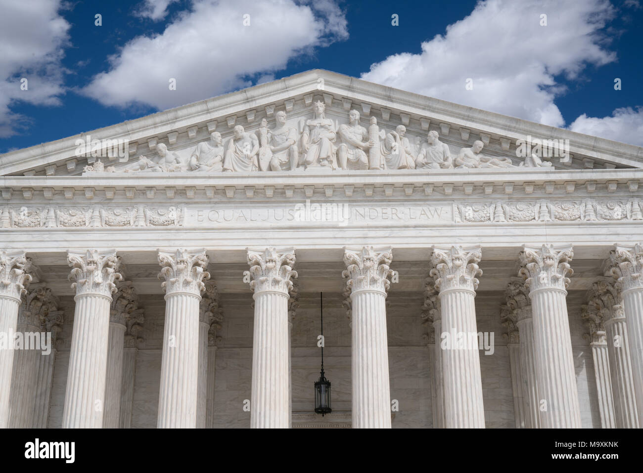 La Corte suprema degli Stati Uniti nella costruzione di Washington DC Foto Stock