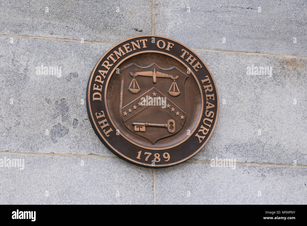 Stati Uniti Dipartimento del Tesoro tenuta nel palazzo del Tesoro a Washington, DC Foto Stock