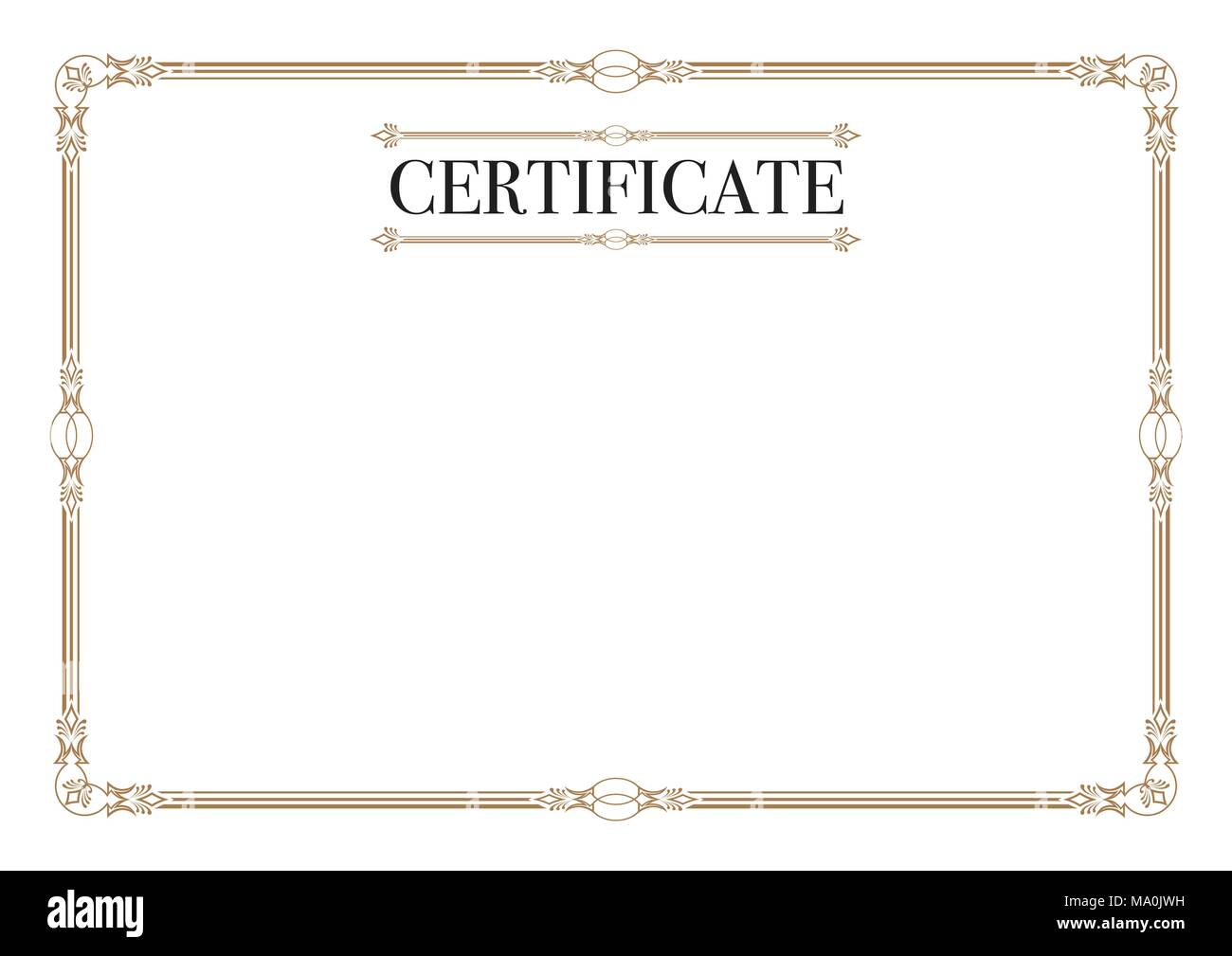 Confine di certificato per le prestazioni di eccellenza Illustrazione Vettoriale