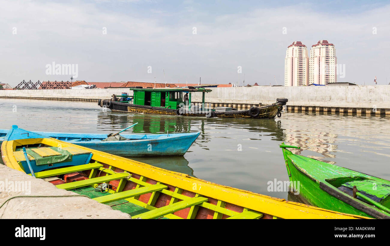 Il vecchio porto di Jakarta, Java, Indonesia Foto Stock