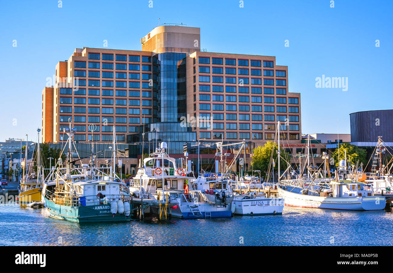 Febbraio 4, 2017: Hotel Grand Chancellor - Si tratta di un hotel sul lungomare a Hobart, in Tasmania, Australia. Foto Stock