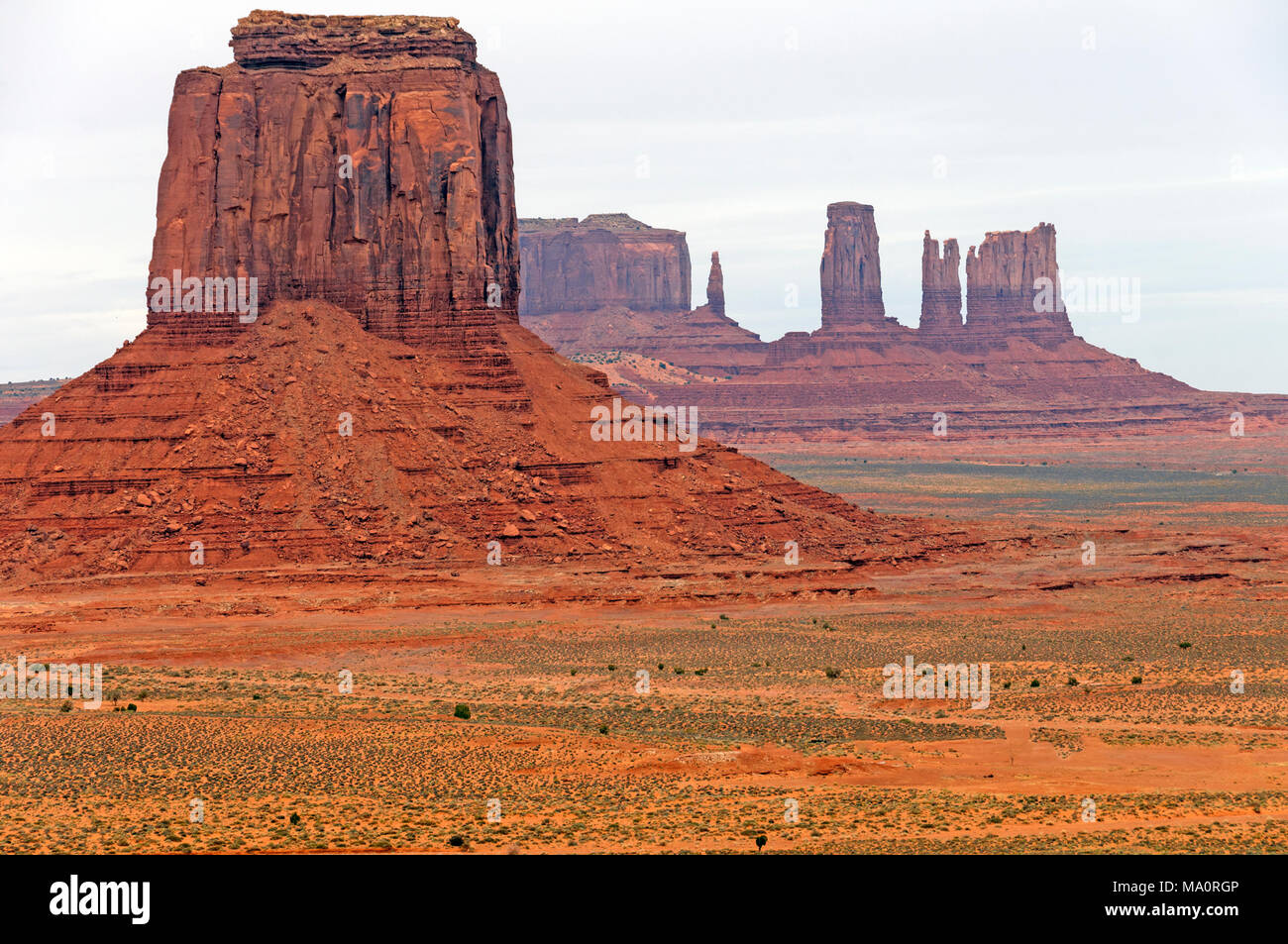 Colorato Buttes nella Monument Valley in Arizona Foto Stock