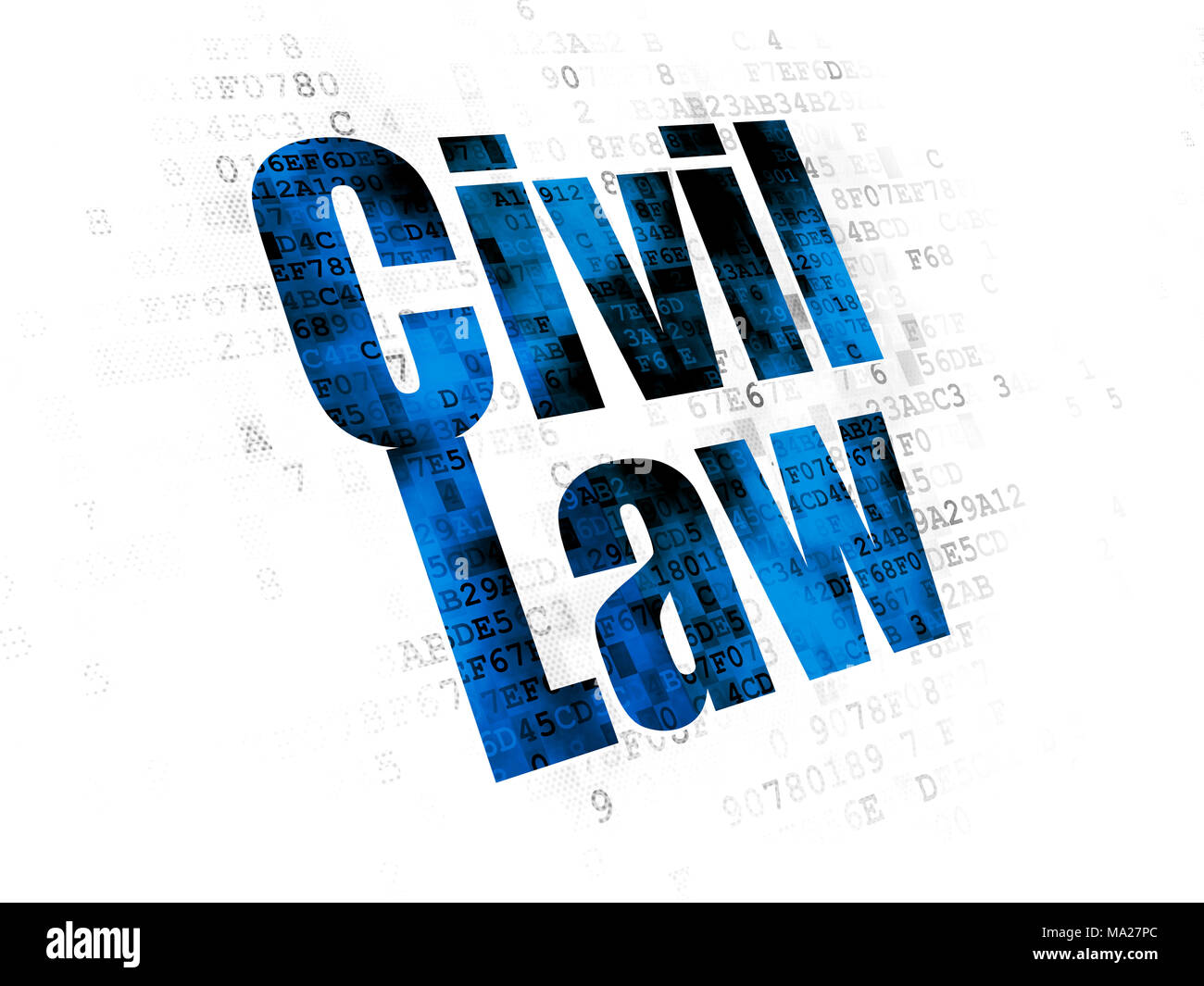 Nozione di diritto: diritto civile su sfondo digitale Foto Stock Nozione di diritto: diritto civile su sfondo digitale Foto Stock