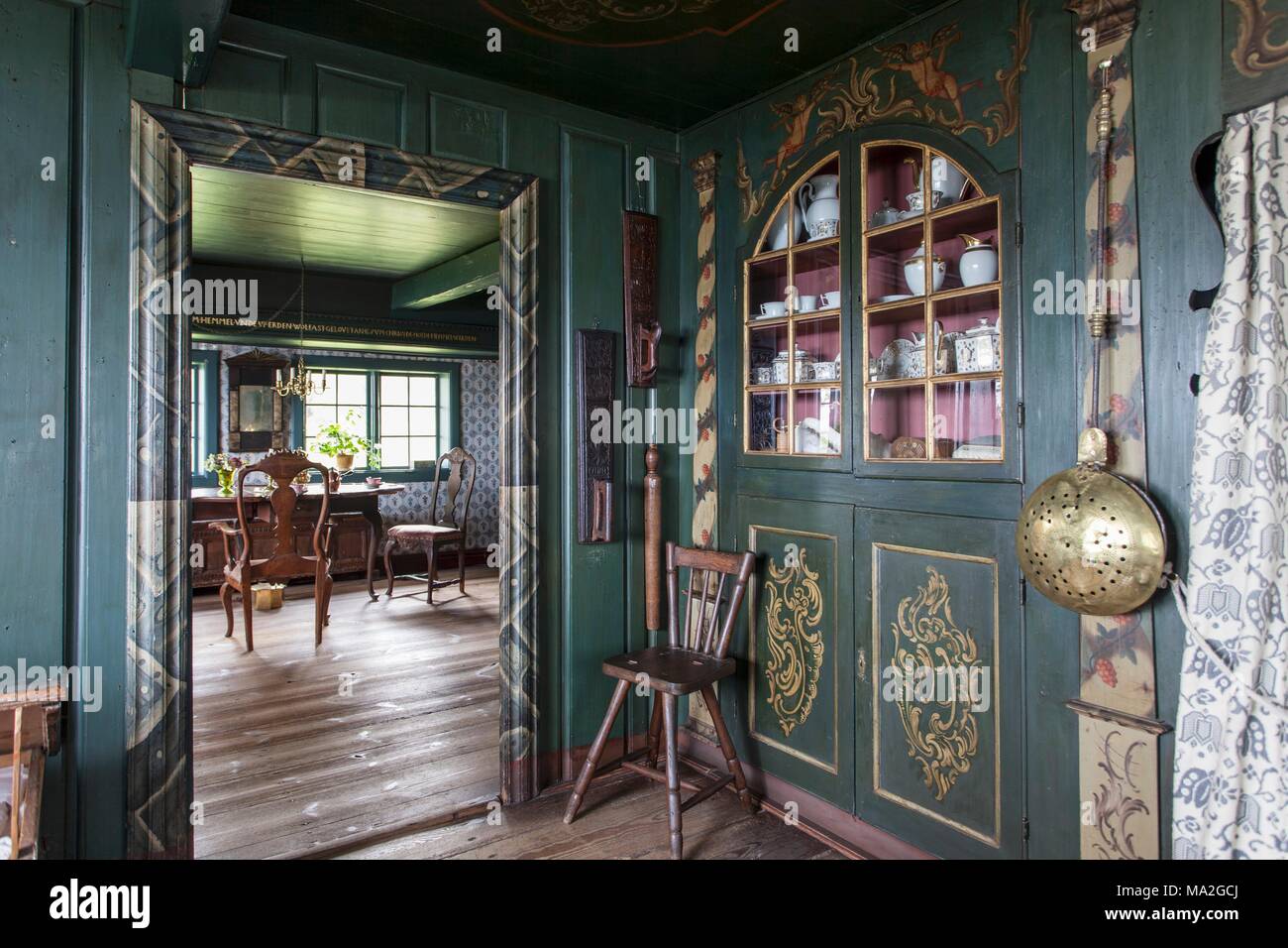 In una stanza di una Altfriesisches Haus, Museo, Sylt Foto Stock