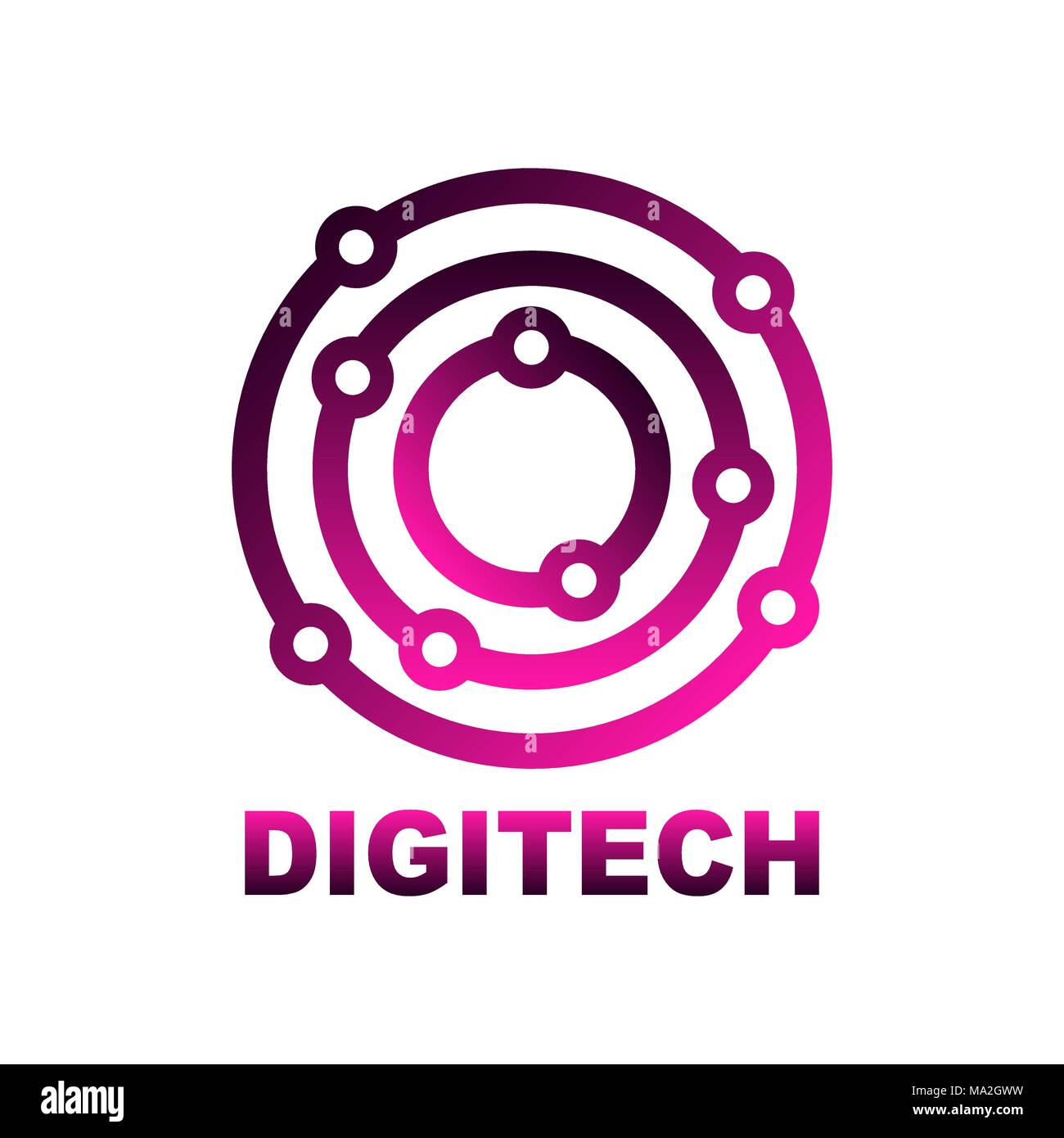 Abstract della connessione di rete il logo del vettore. Logotipo colorato Illustrazione Vettoriale