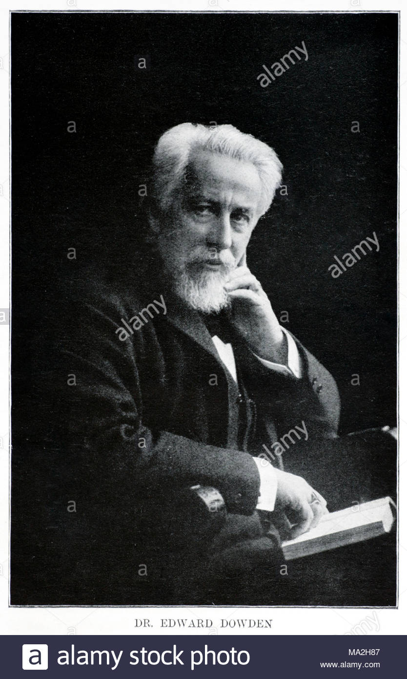 Il Dott. Edward Dowden, 1843 - 1913, era un critico irlandese e poeta, illustrazione dal 1899 Foto Stock