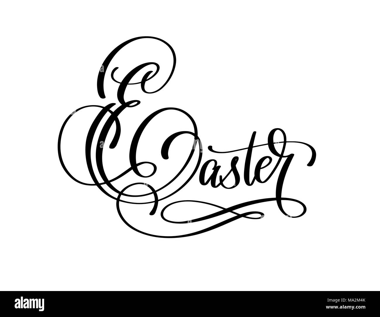 Pasqua - scritte a mano holiday iscrizione Illustrazione Vettoriale