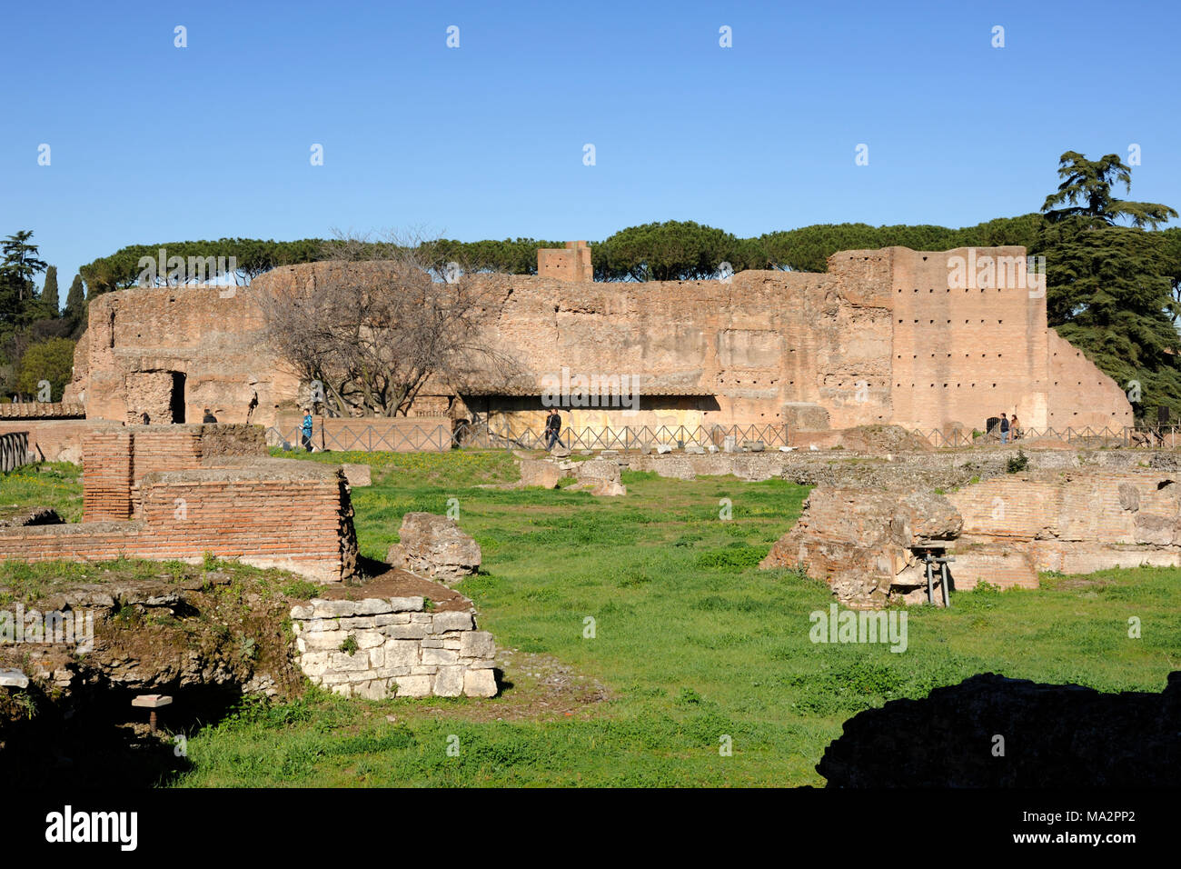 Italia, Roma, Colle Palatino, Domus Augustana, peristilio Foto Stock