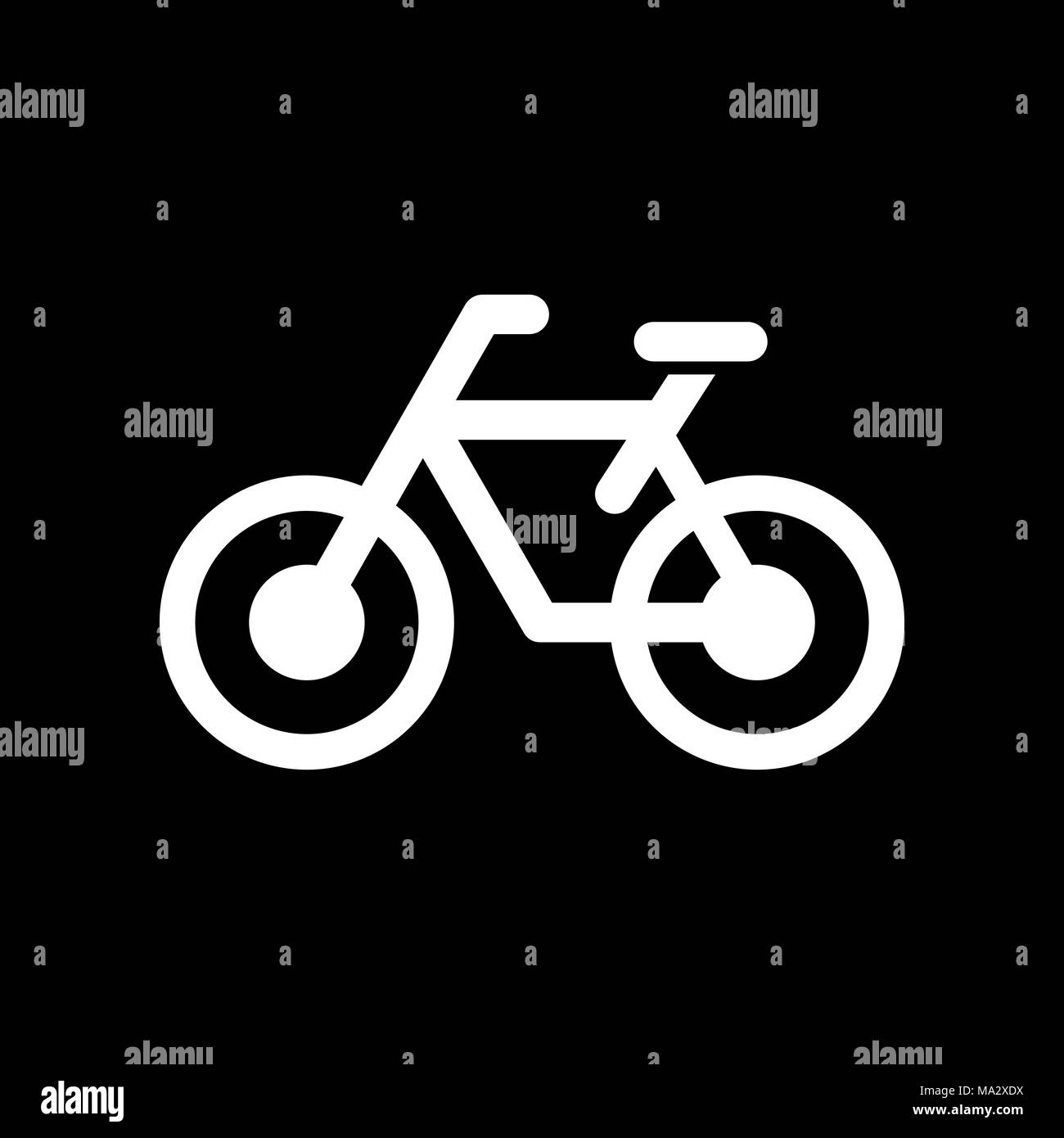 Icona di bicicletta semplice piatto illustrazione vettoriale. Illustrazione Vettoriale