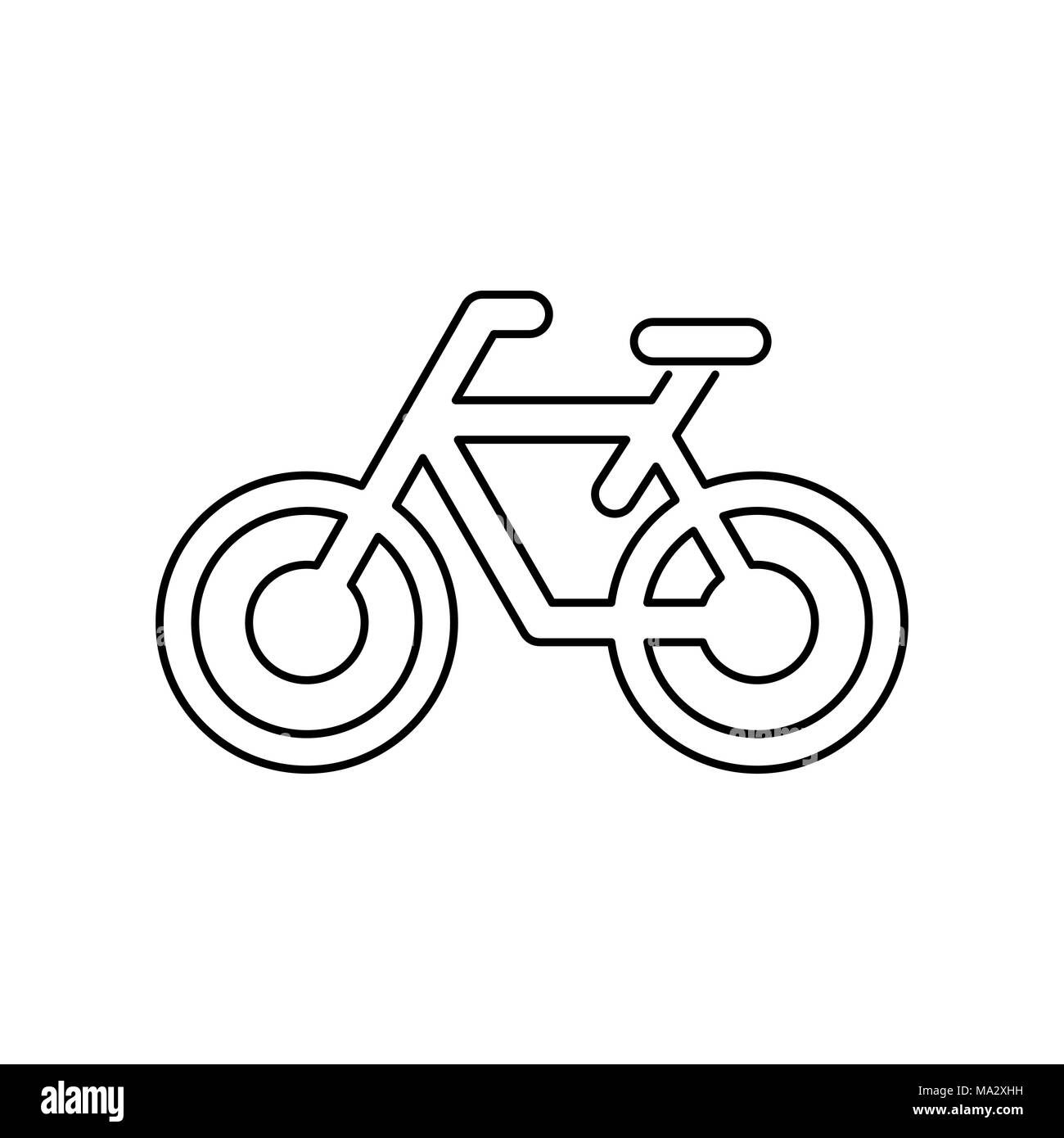 Icona di bicicletta semplice piatto illustrazione vettoriale. Illustrazione Vettoriale