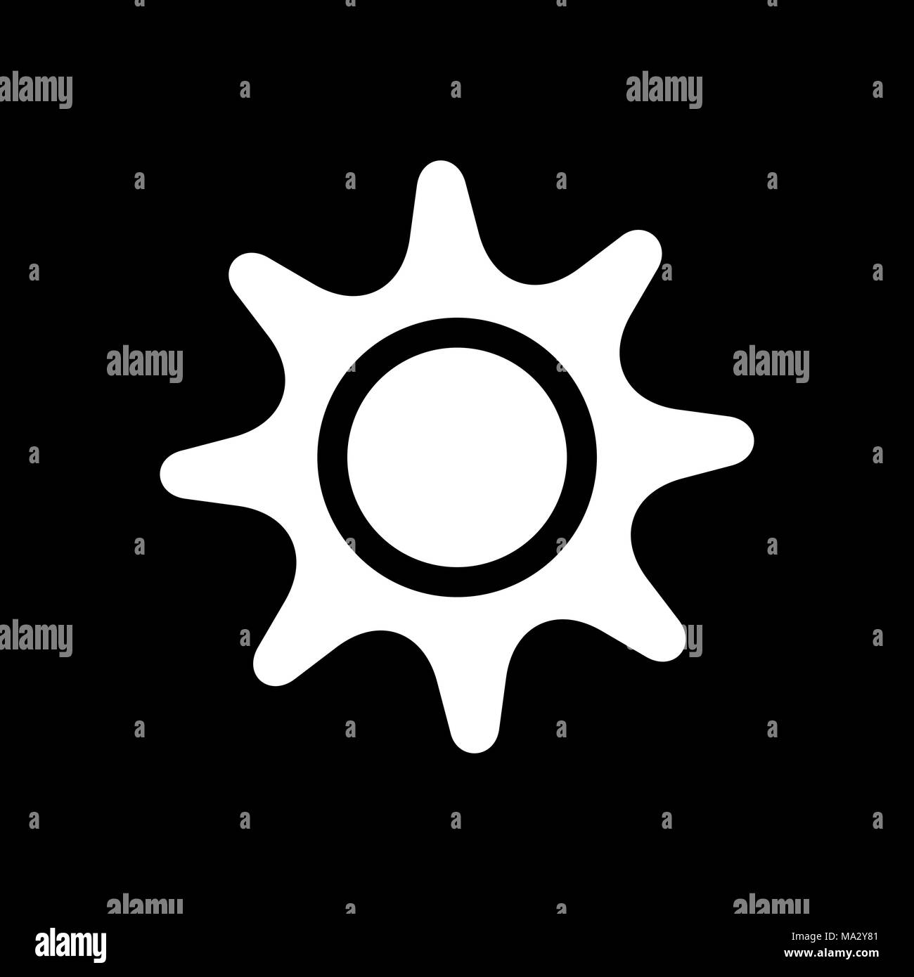 Icona di sun. Spiaggia e vacanze icona illustrazione. Illustrazione Vettoriale