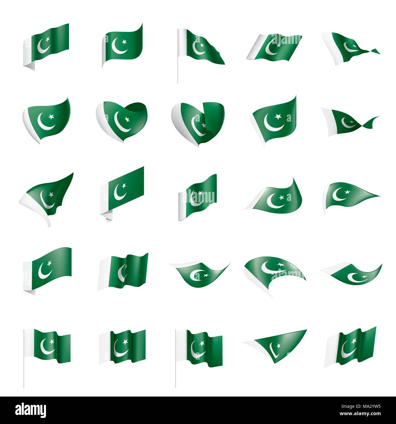 Il Pakistan bandiera, illustrazione vettoriale Illustrazione Vettoriale