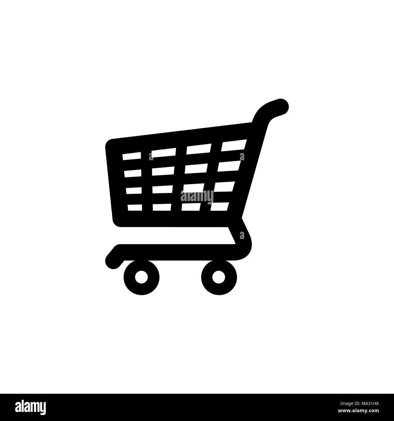 Carrello Carrello piatto icona illustrazione vettoriale. Illustrazione Vettoriale