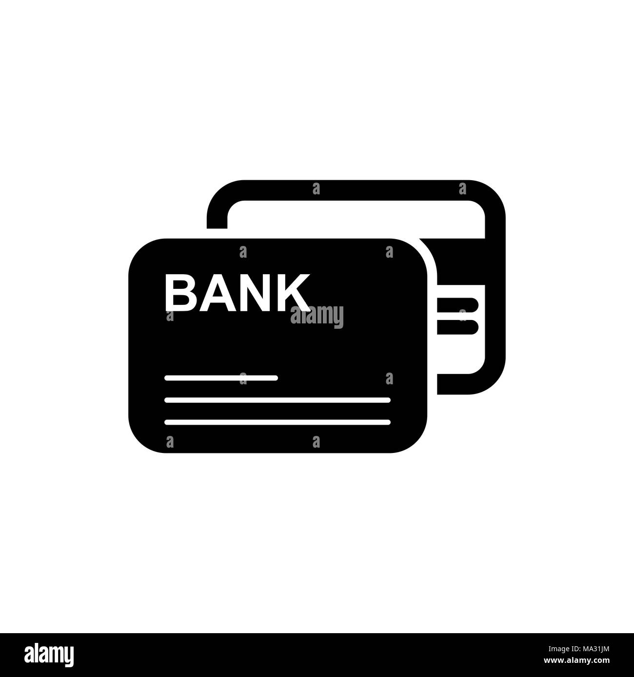 L'icona Carta di credito flat semplice illustrazione vettoriale. Illustrazione Vettoriale