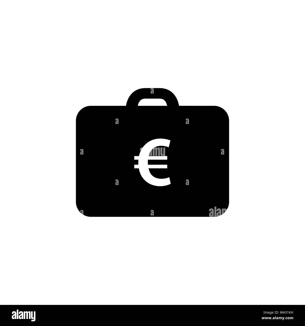 Caso di denaro icona stile piatto semplice illustrazione vettoriale. Illustrazione Vettoriale