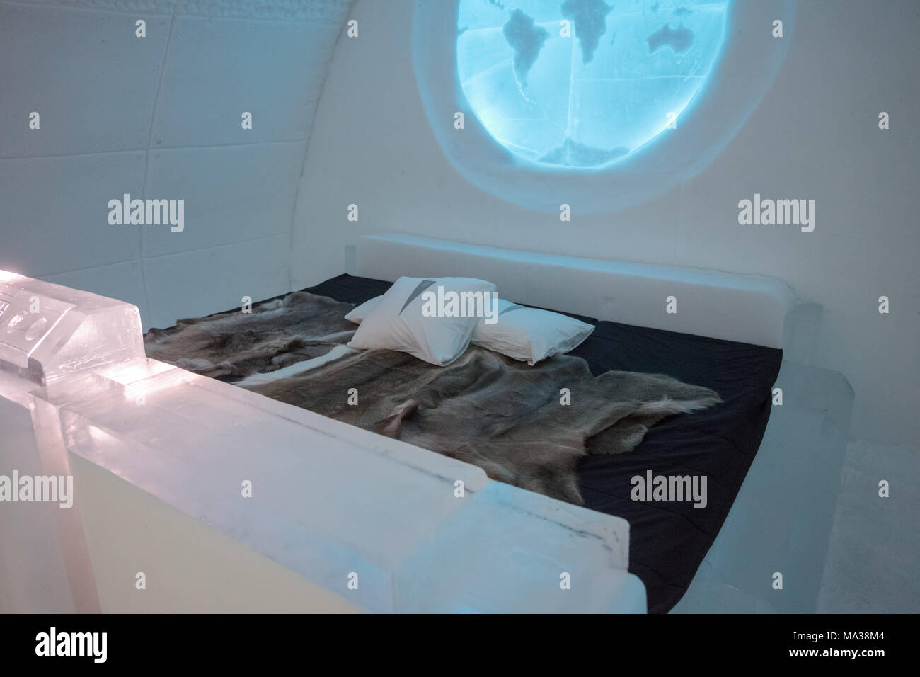 Hotel di ghiaccio a Kiruna, Svezia Foto Stock