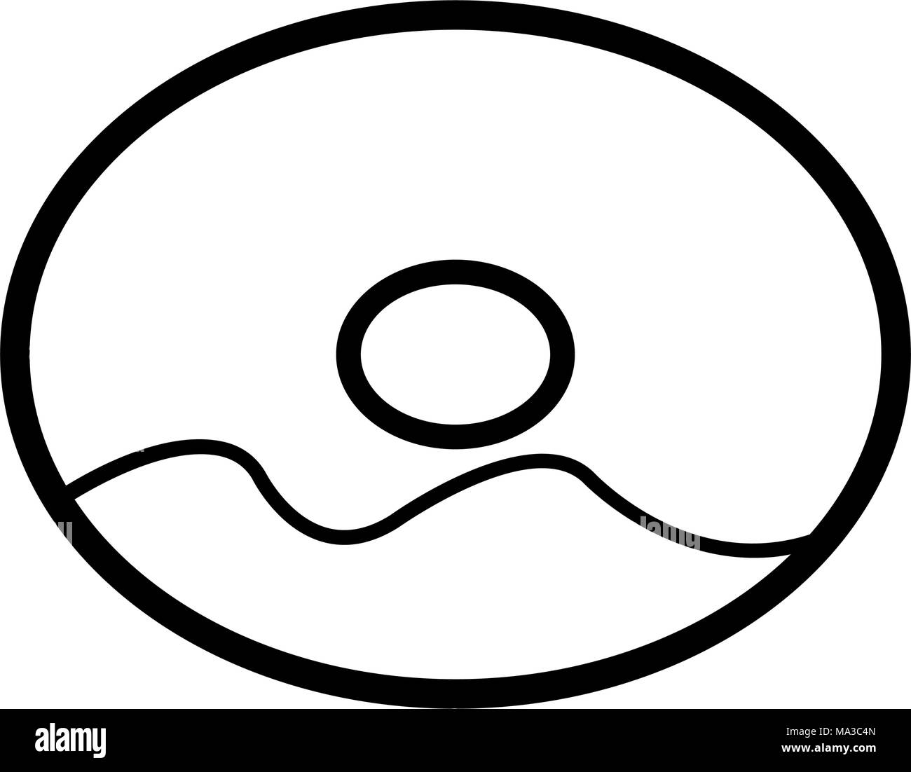 icona di ciambella Illustrazione Vettoriale
