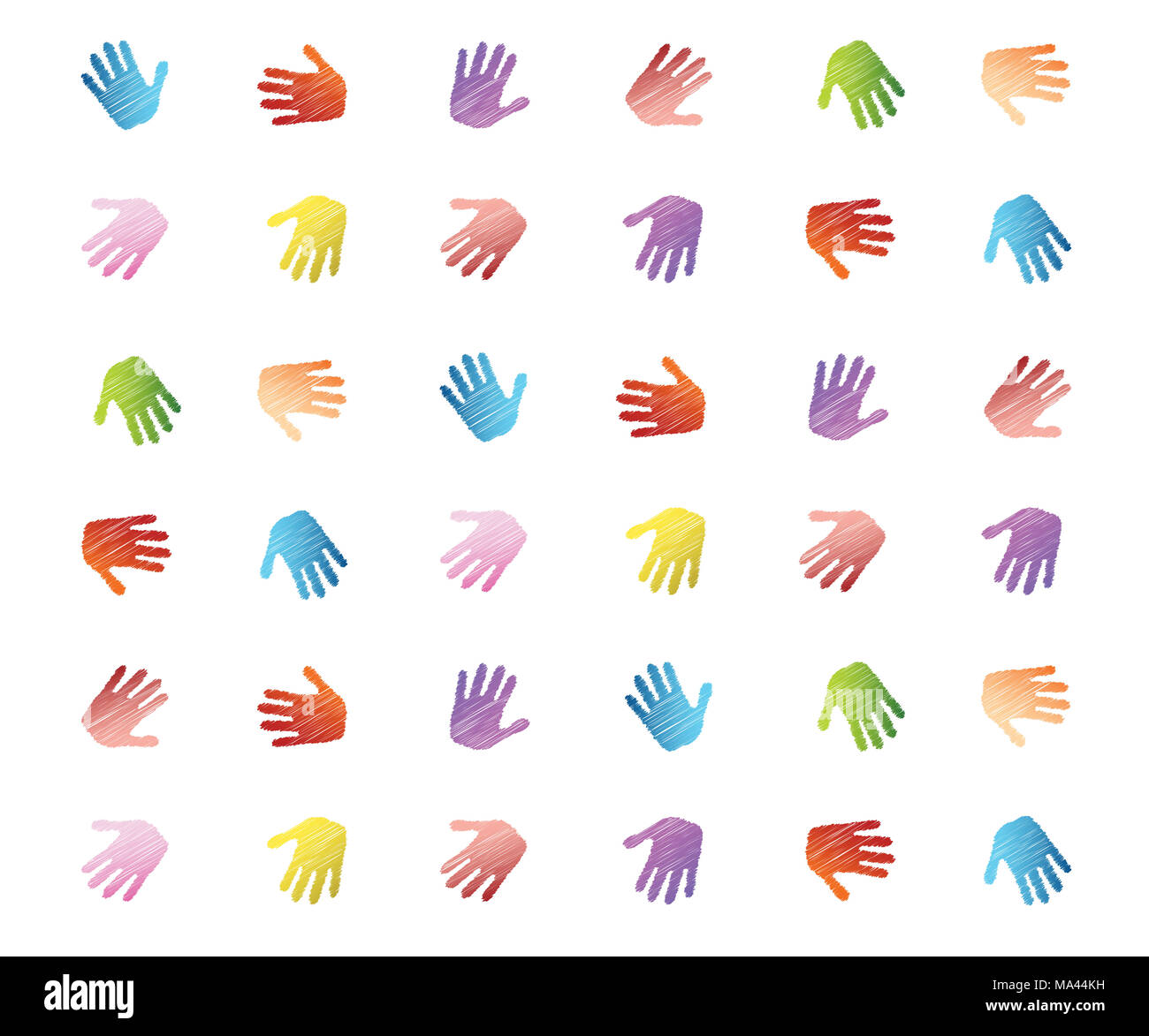 Stampe a mano sfondo pattern Illustrator. design grafico Foto Stock