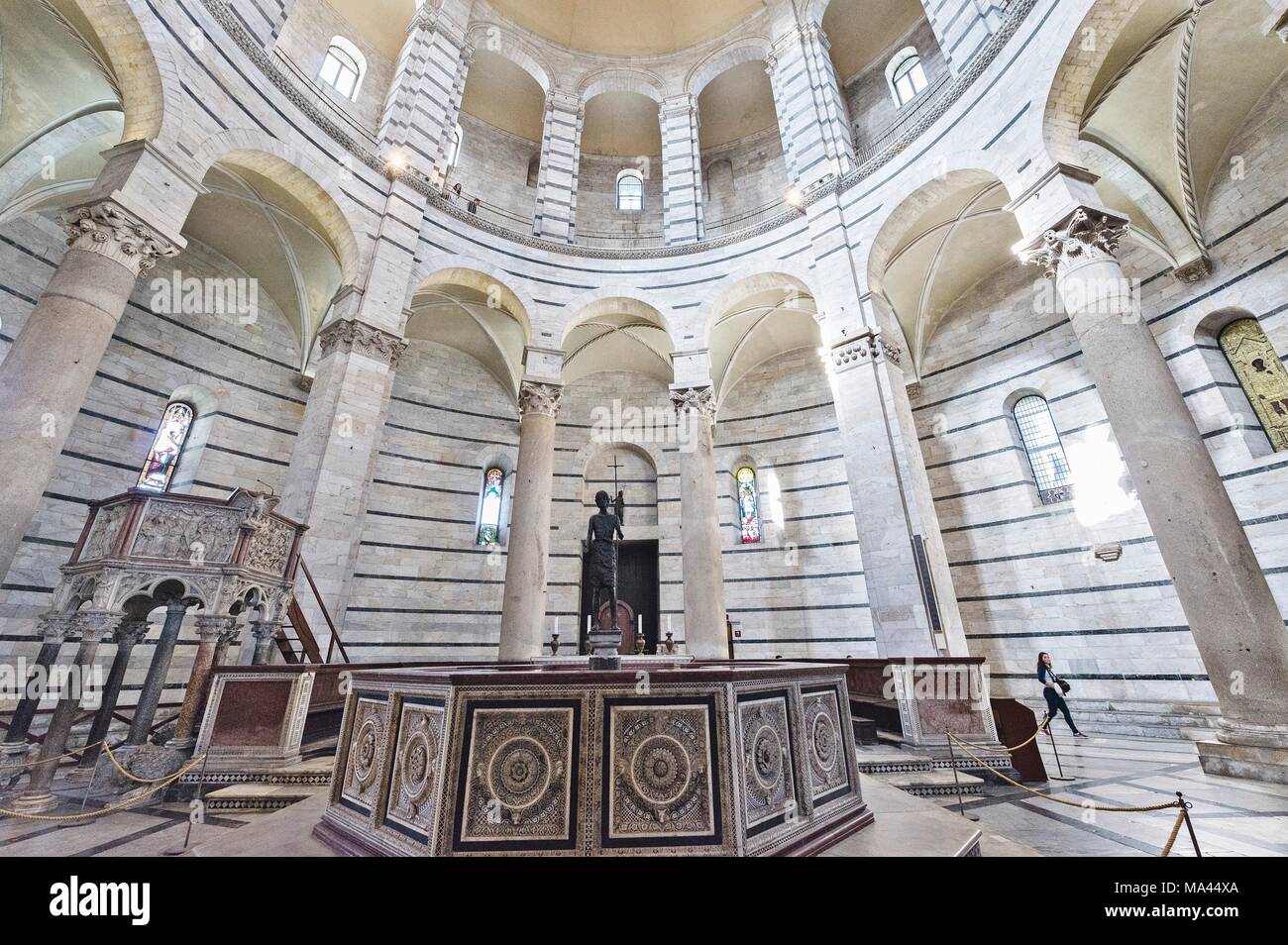 Il Battistero di Firenze a Pisa, Toscana, Italia Foto Stock