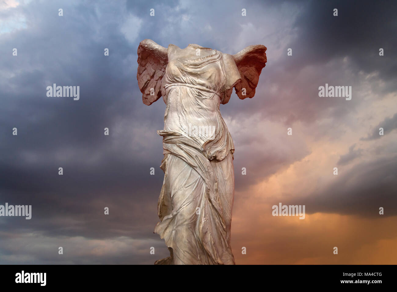 La Vittoria Alata di Samotracia. La Vittoria di Samotracia Arte Antica Foto Stock
