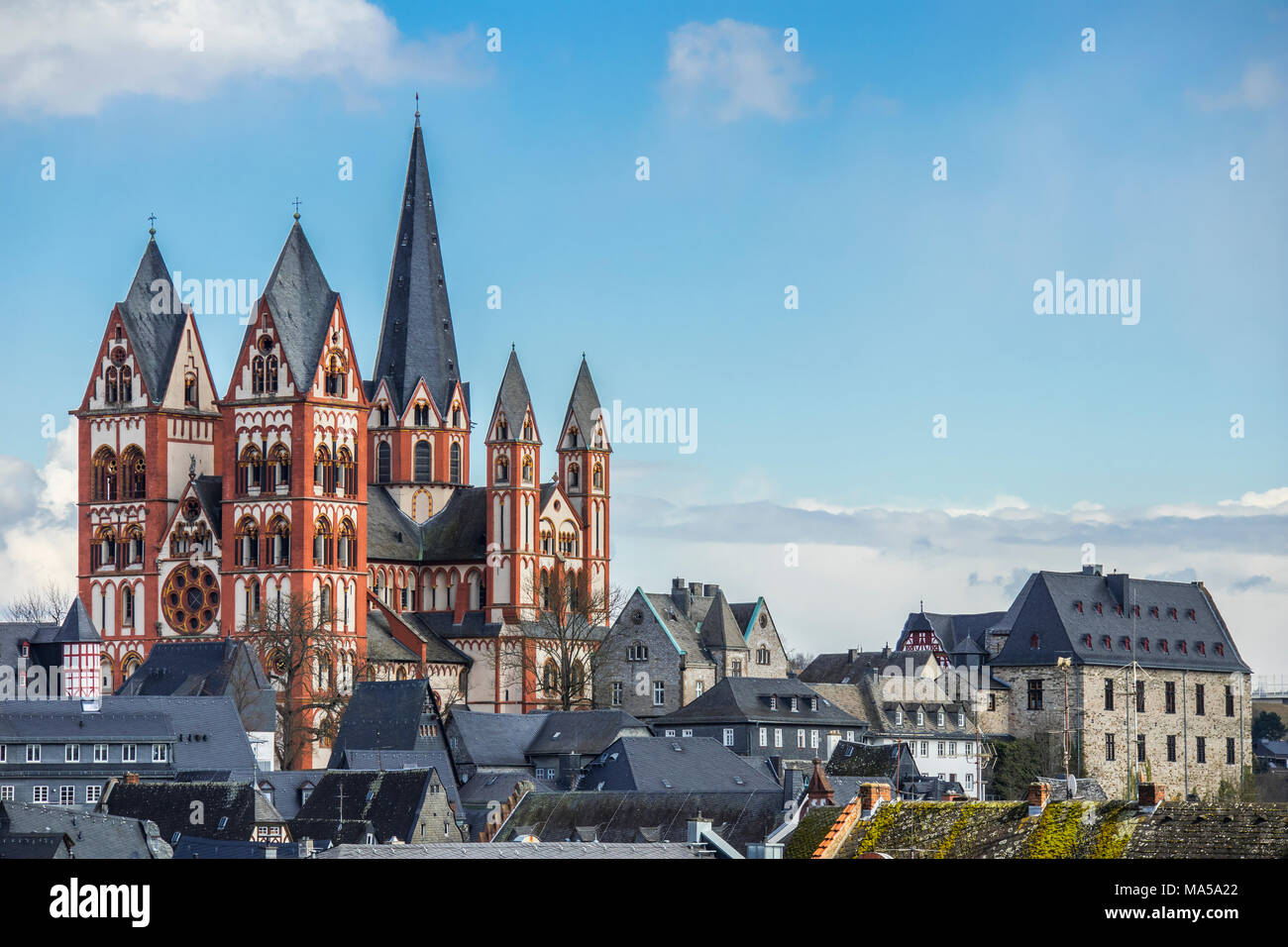Cattedrale di San Giorgio (Limburger Dom) in Limburg an der Lahn, Germania Foto Stock