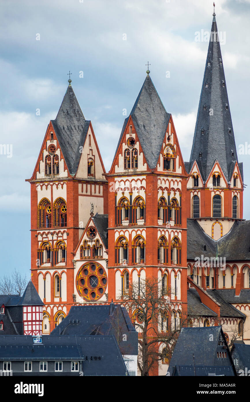 Cattedrale di San Giorgio (Limburger Dom) in Limburg an der Lahn, Germania Foto Stock