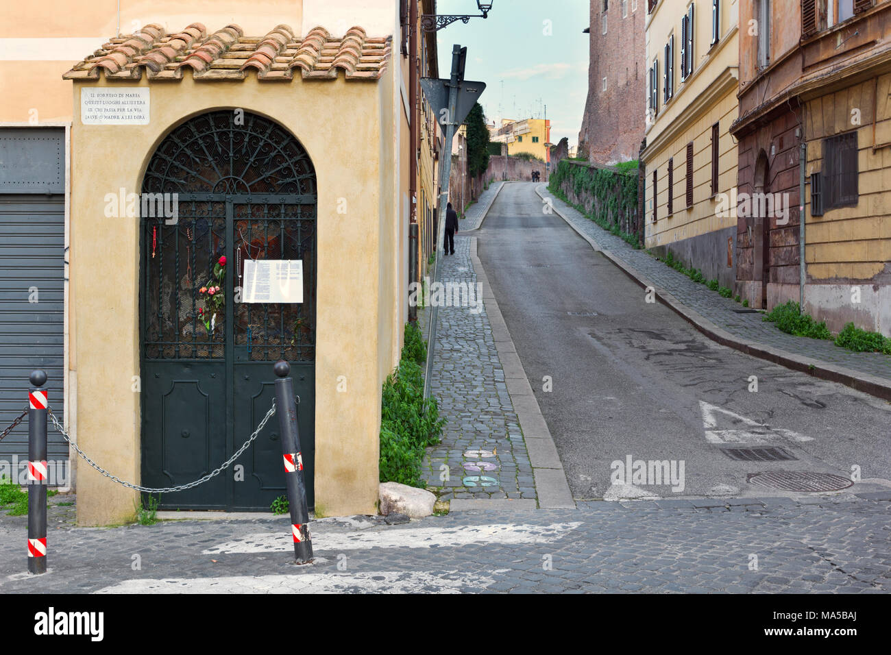 Papa Giovanna Cappella - Roma - secondo la tradizione popolare, questa cappella è stata dedicata a Papa Joan, il leggendario 'femminile papa' (regnò 855-857) Foto Stock