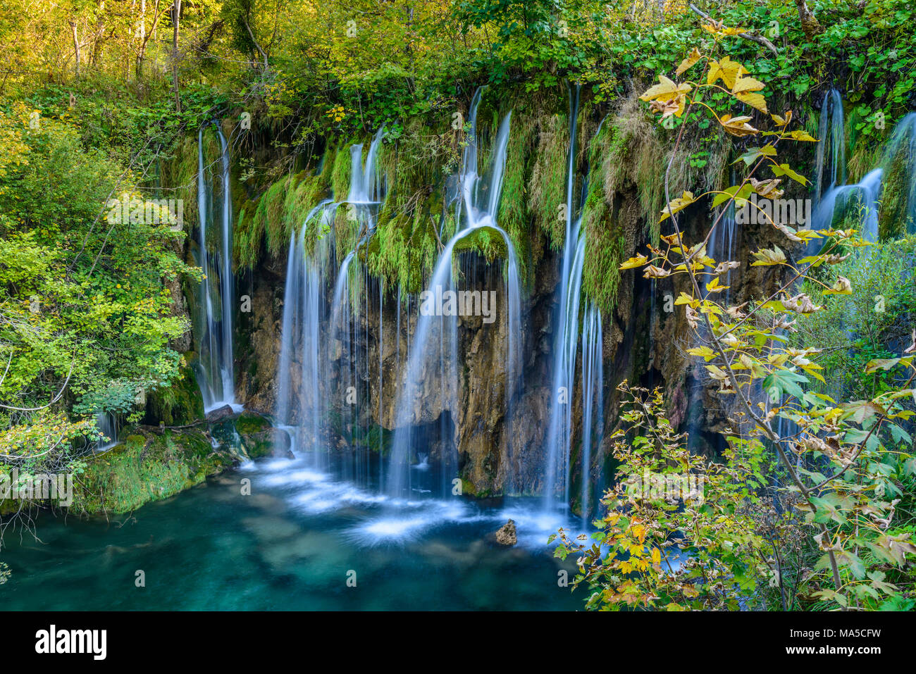 Croazia, Croazia centrale, Plitvicka Jezera, il Parco Nazionale dei Laghi di Plitvice, laghi superiori Foto Stock
