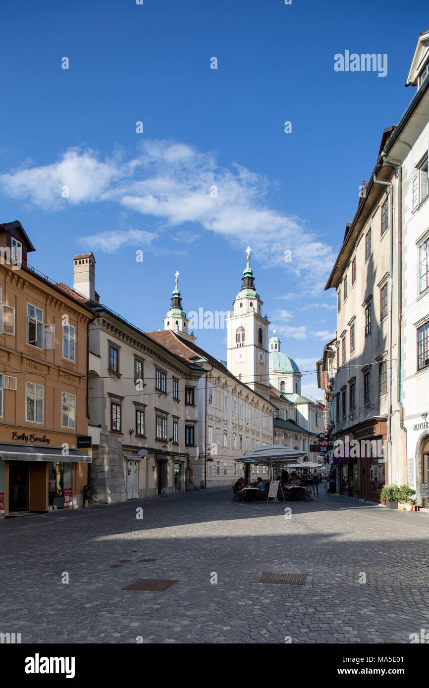 Cattedrale di San Nicola a Ljubljana, Slovenia Foto Stock
