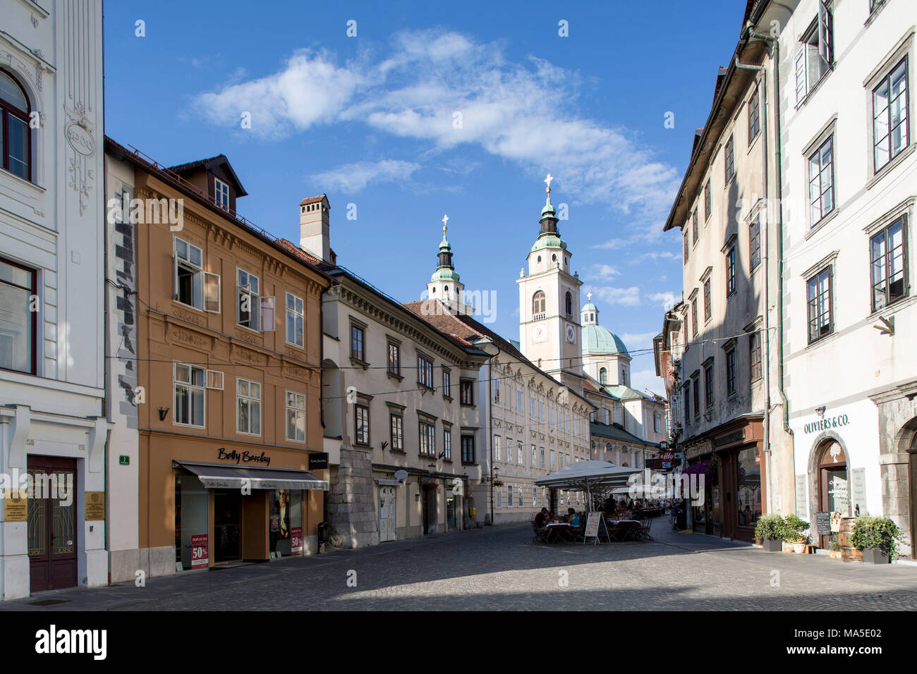 Cattedrale di San Nicola a Ljubljana, Slovenia Foto Stock