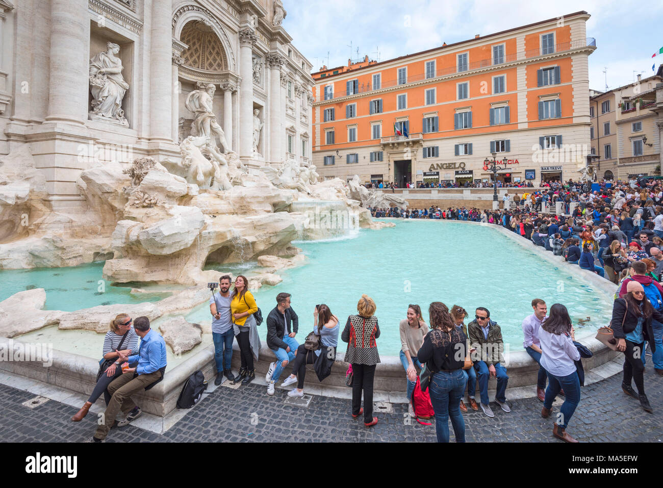 Fontana di Trevi a Roma l'Europa, l'Italia, Regione Lazio Roma capitale Foto Stock